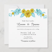 Invitations de mariage Conception des fleurs de co (Devant)