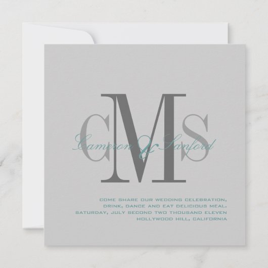 Invitations de mariage contemporaines + classiques (Dos)
