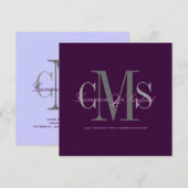 Invitations de mariage contemporaines + classiques (Devant / Derrière)