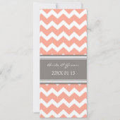 Invitations de mariage Coral gris Chevron (Devant)