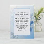 Invitations de mariage couleur mer (Debout devant)