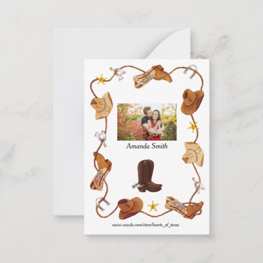 Invitations de mariage Cowboy (Dos)