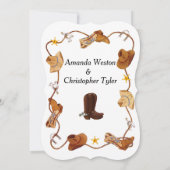 Invitations de mariage Cowboy (Dos)