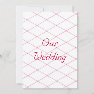 Invitations de mariage, Crise rose sur blanc