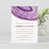 Invitations de mariage d'âge mauve doré (Debout devant)