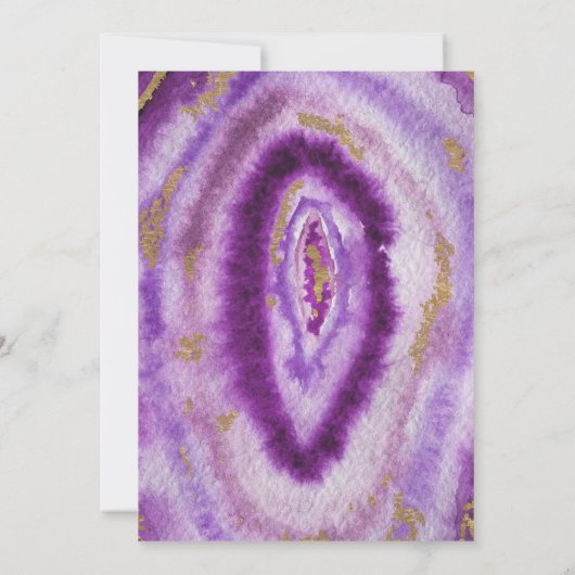 Invitations de mariage d'âge mauve doré (Dos)