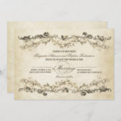 Invitations de mariage d'âge vintage (Devant / Derrière)