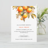 Invitations de mariage d'agrumes orange (Debout devant)