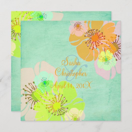 Invitations de mariage d'Aloha/Luau (Devant / Derrière)