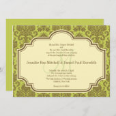 Invitations De Mariage Damas Et Monogrammes (Devant / Derrière)