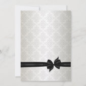Invitations de Mariage damassé de Cravate noire iv (Dos)