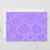 Invitations de mariage damassé de lavande (Dos)