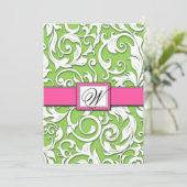 Invitations de mariage damassé de roses indien et (Debout devant)