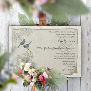 Invitations de Mariage damassé Inséparable Silver