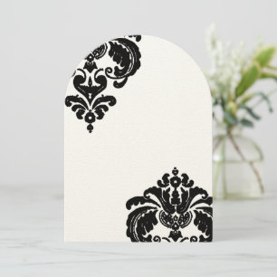 Invitations de Mariage damassé noir