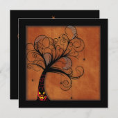 Invitations de mariage dans la forêt hantée (Devant / Derrière)