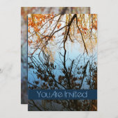 Invitations de mariage dans l'arbre d'automne (Devant / Derrière)