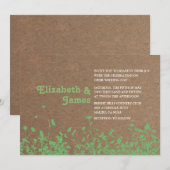 Invitations de mariage dans le jardin (Devant / Derrière)