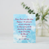 Invitations de mariage dans le nuage du ciel. (Debout devant)