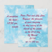 Invitations de mariage dans le nuage du ciel. (Devant / Derrière)