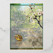 Invitations de mariage dans le ruisseau aquatique  (Verso)