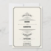 Invitations de mariage dans le style traditionnel (Devant)