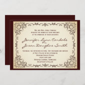 Invitations de mariage dans un cadre de défilement (Devant / Derrière)