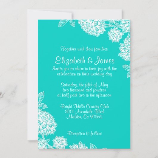 Invitations de mariage d'Aqua (Devant)