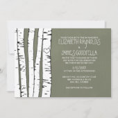 Invitations de mariage d'arbre de bouleau (Devant)