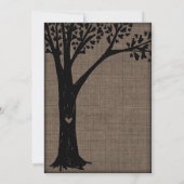 Invitations de mariage d'arbre de coeur découpés (Dos)