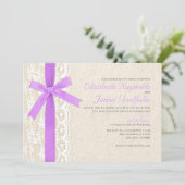 Invitations de mariage d'arc et de dentelle de (Debout devant)