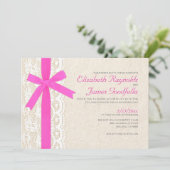 Invitations de mariage d'arc et de dentelle de (Debout devant)