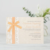 Invitations de mariage d'arc et de dentelle de (Debout devant)