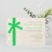 Invitations de mariage d'arc et de dentelle de (Debout devant)