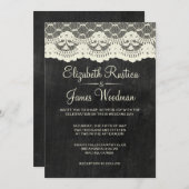 Invitations de mariage d'ardoise de pays (Devant / Derrière)