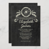 Invitations de mariage d'ardoise occidentale (Devant / Derrière)