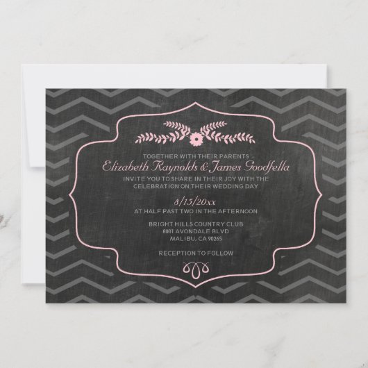 Invitations de mariage d'ardoises modernes (Devant)