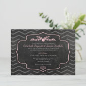 Invitations de mariage d'ardoises modernes (Debout devant)