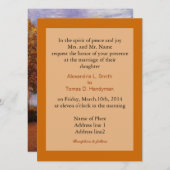 Invitations de mariage d'art, Paysage d'automne (Devant / Derrière)