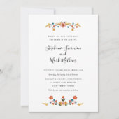 Invitations de mariage d'art populaire (Devant)