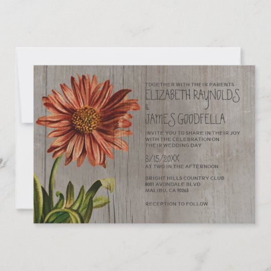 Invitations de mariage d'austères russes (Devant)