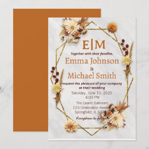 Invitations de mariage d'automne