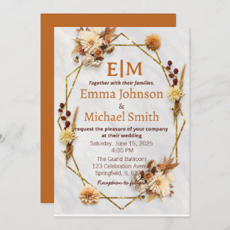 Invitations de mariage d'automne