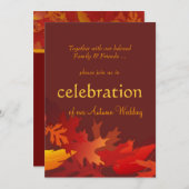 Invitations de mariage d'automne (Devant / Derrière)
