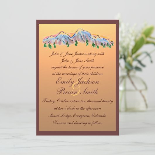 Invitations de mariage d'automne de conception de (Debout devant)
