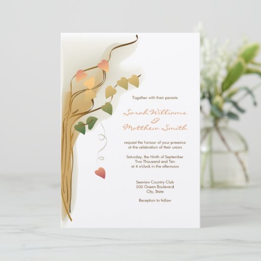 Invitations de mariage de automne (Debout devant)