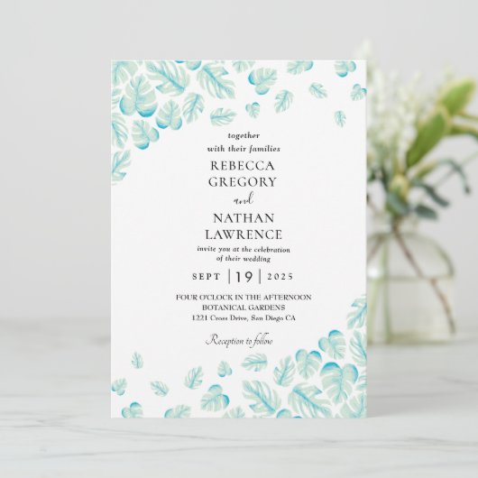 Invitations de mariage de automne à mât (Debout devant)