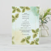 Invitations de mariage de automne géométrique en o (Debout devant)