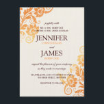 Invitations de Mariage de automne Ombre personnali<br><div class="desc">Jolie invitation de Mariage de automne personnalisable avec une belle impression florale. Collection créée par Colorful Designs Inc. Copyright 2013.</div>