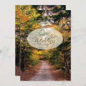 Invitations de Mariage de automne personnalisées B (Devant / Derrière)
